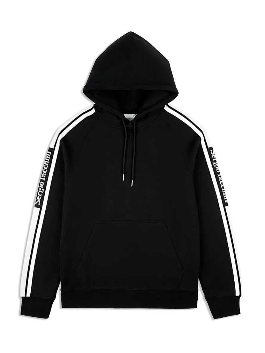 Pereto Tape Hoodie- Black Beauty