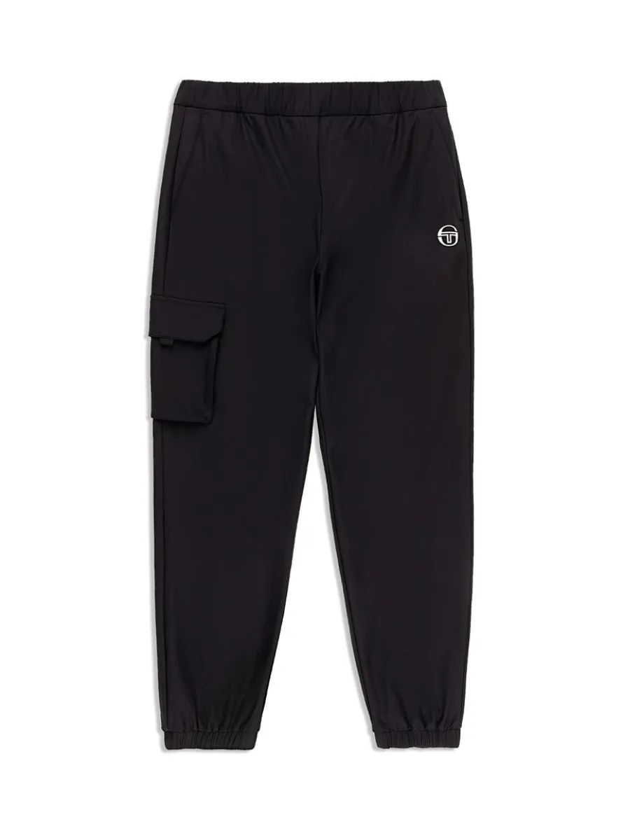 Woven Cargo Jogger Pants- Black
