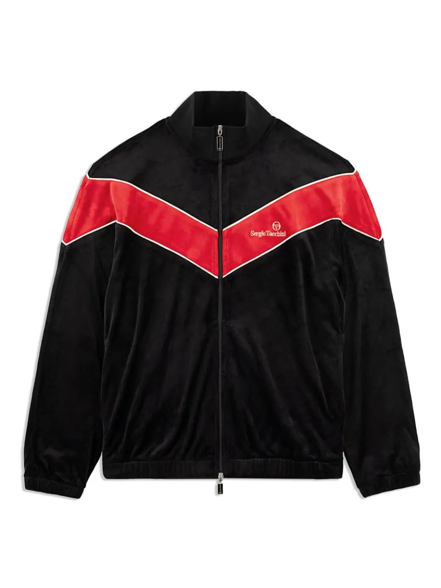 Gallone Velour Track Jacket- Black Beauty