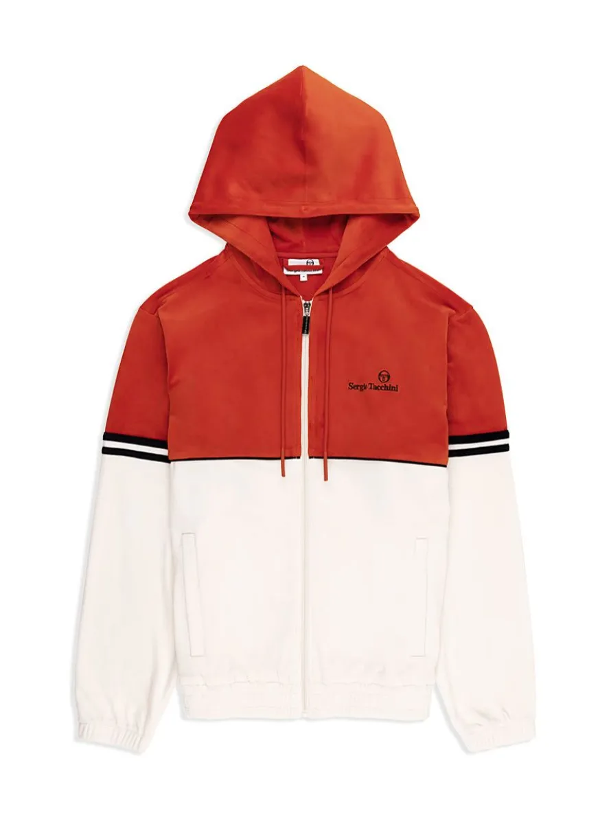 Scopeto Full-Zip Velour Hoodie- Poinciana/ Gardenia