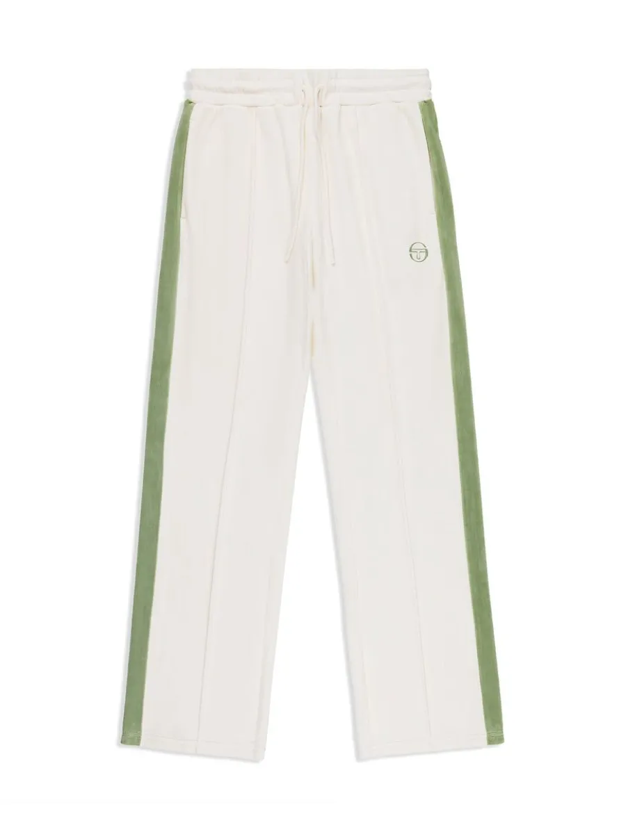 Miss Carlotta Velour Track Pant-Gardenia