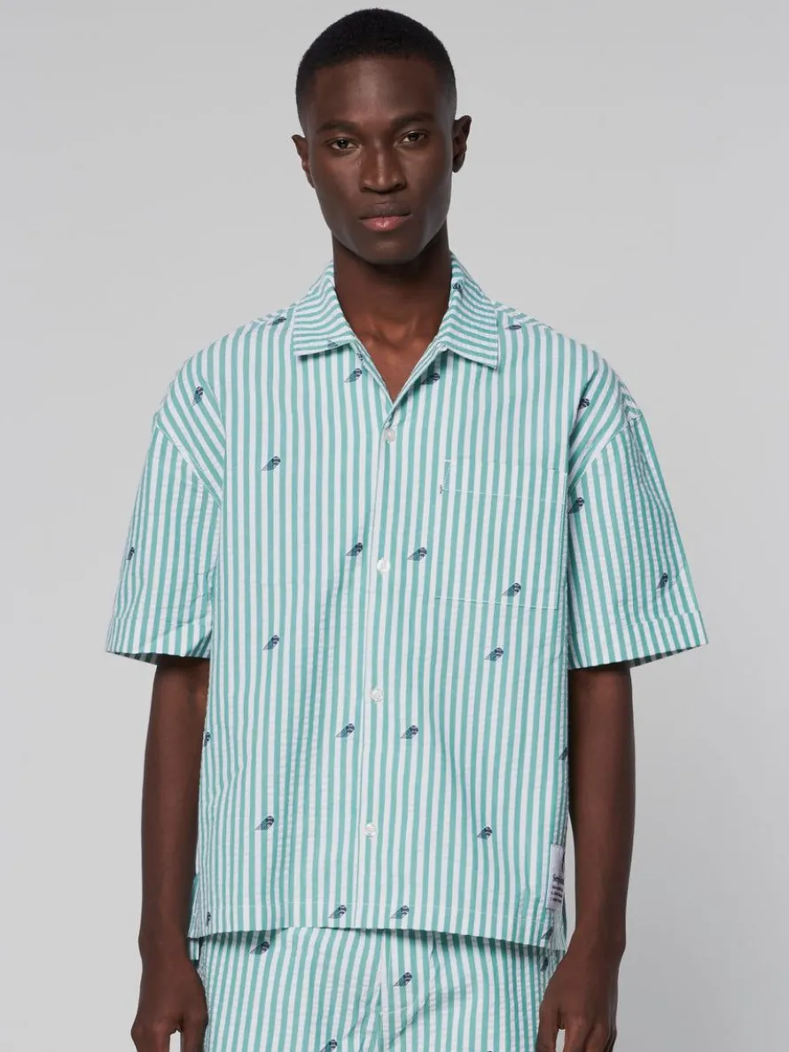 Granda Camp Shirt- Deep Mint