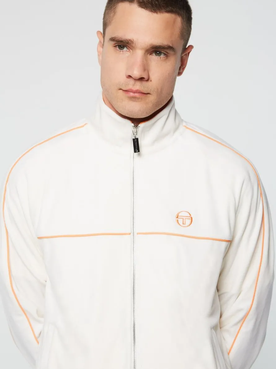 Lioni Velour Track Jacket Archivio- Gardenia