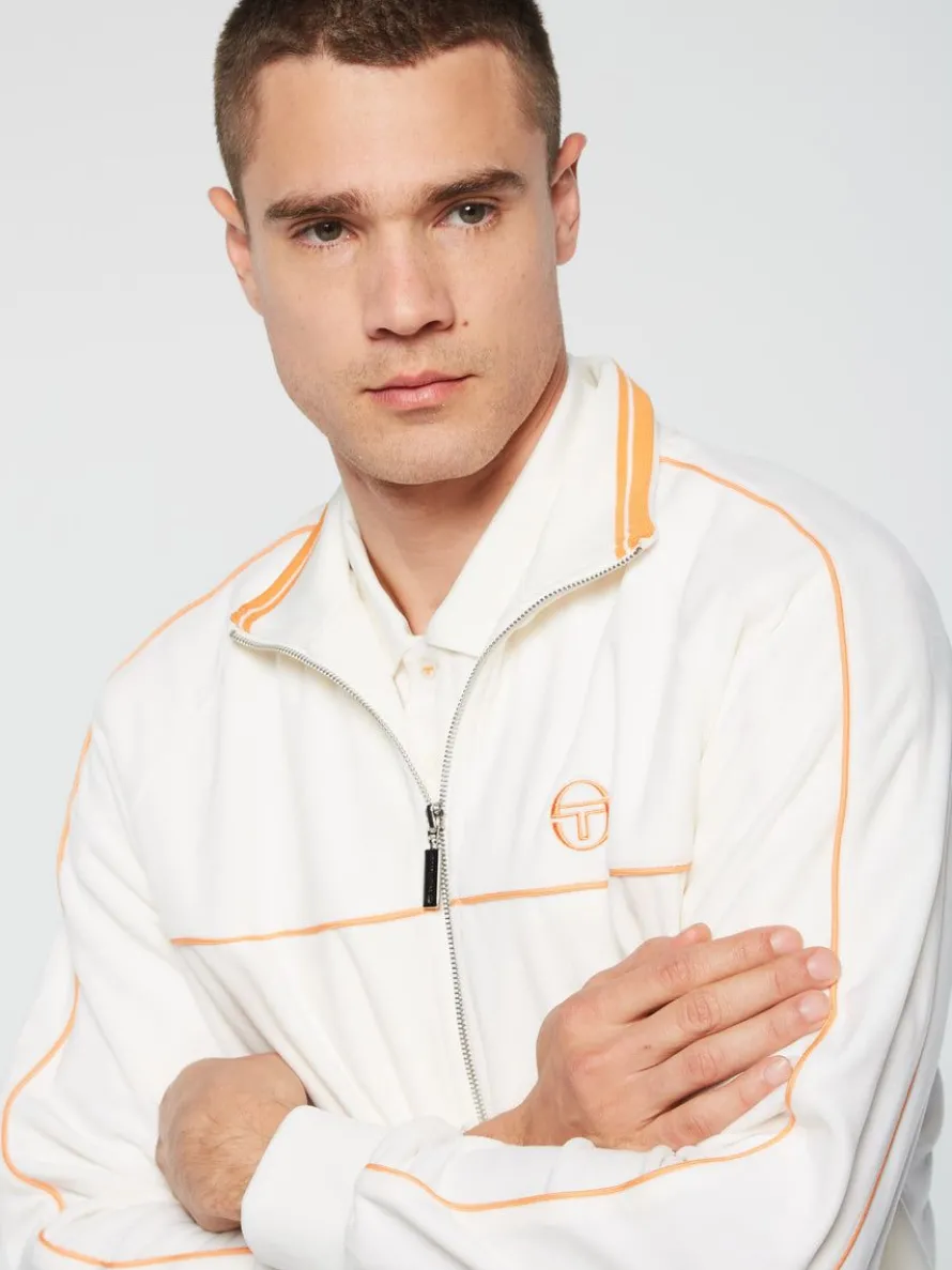 Lioni Velour Track Jacket Archivio- Gardenia
