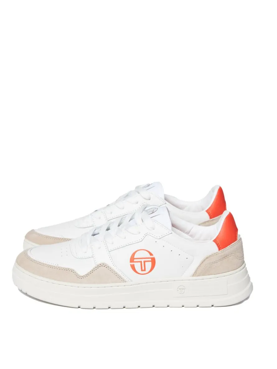 Court Classic Mp Sneaker- White/ Tofu/ Ponciana Red