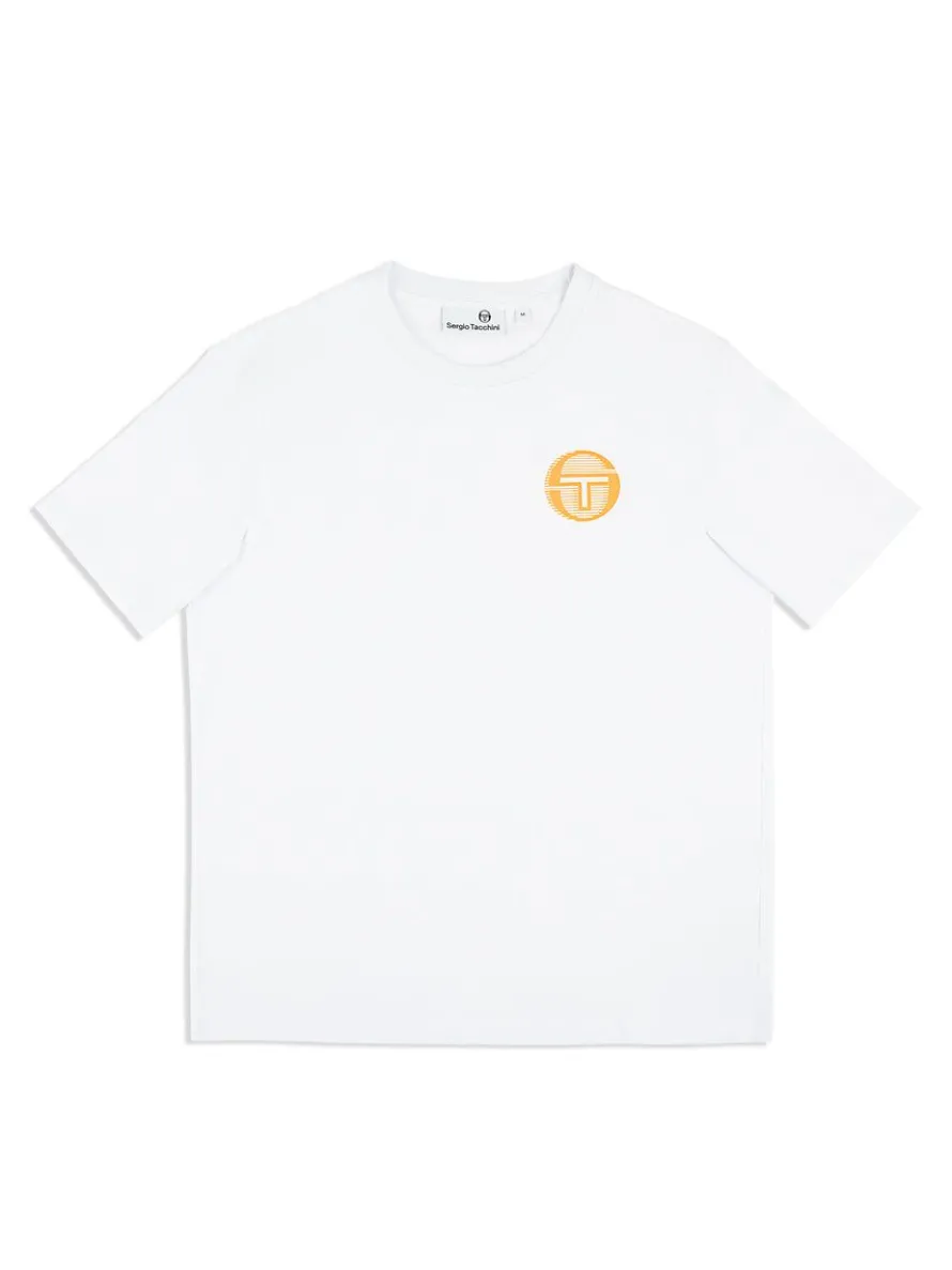Tenda T-Shirt- Brilliant White/ Tangerine
