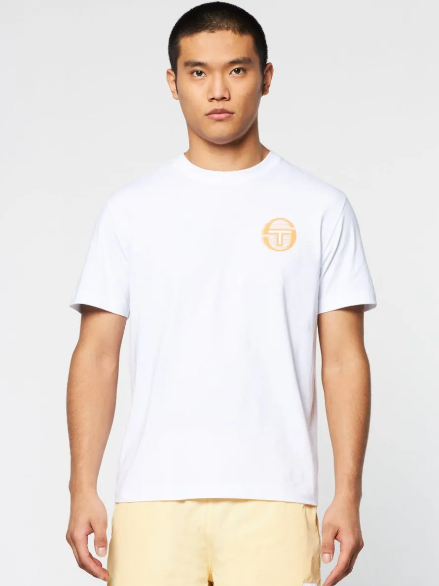 Tenda T-Shirt- Brilliant White/ Tangerine