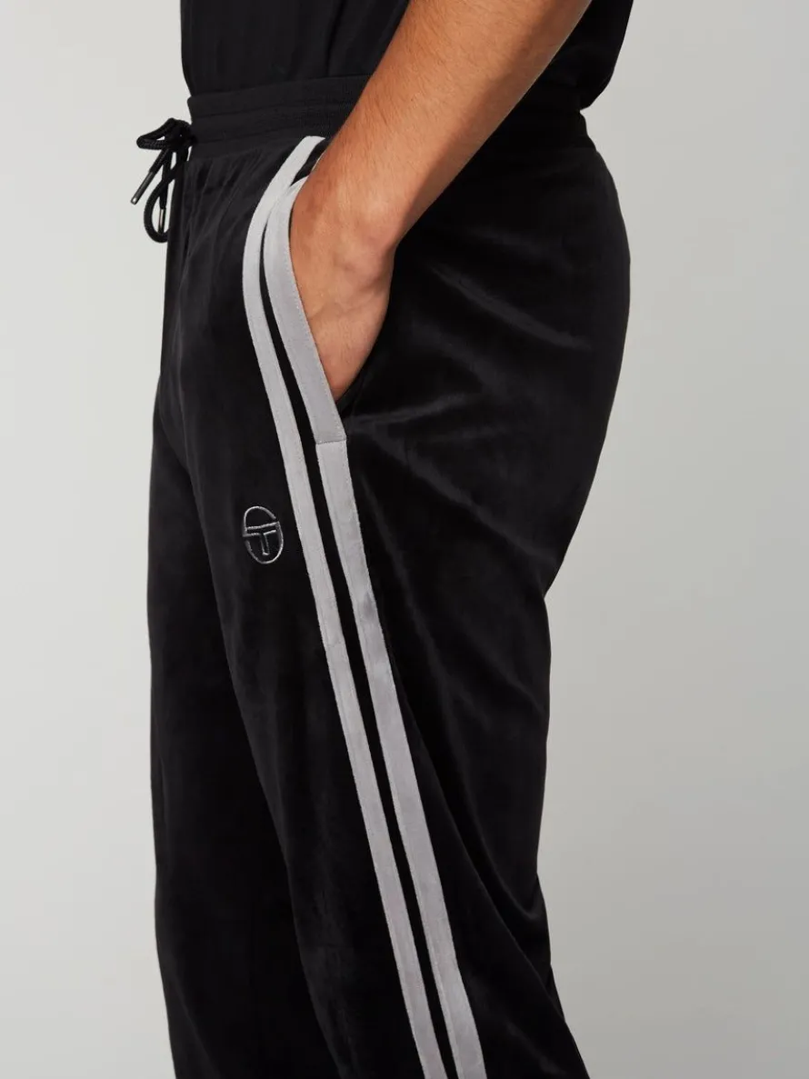 Damarindo Velour Track Pant- Black Beauty