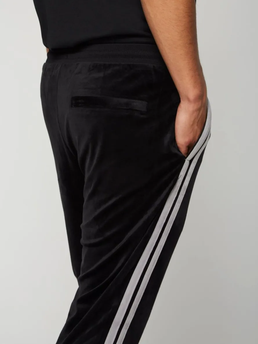 Damarindo Velour Track Pant- Black Beauty