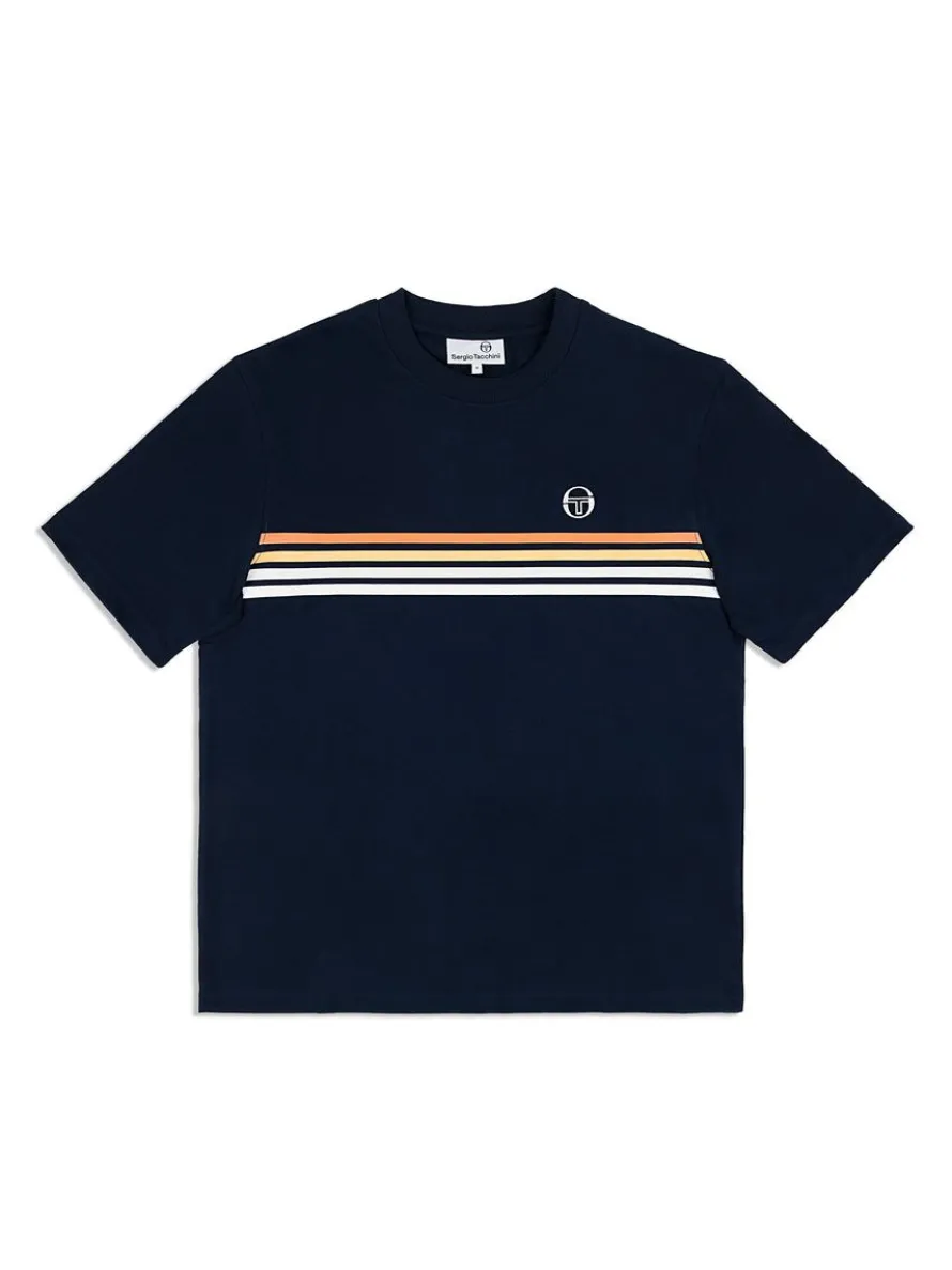 New Melfi T-Shirt- Maritime Blue/ White