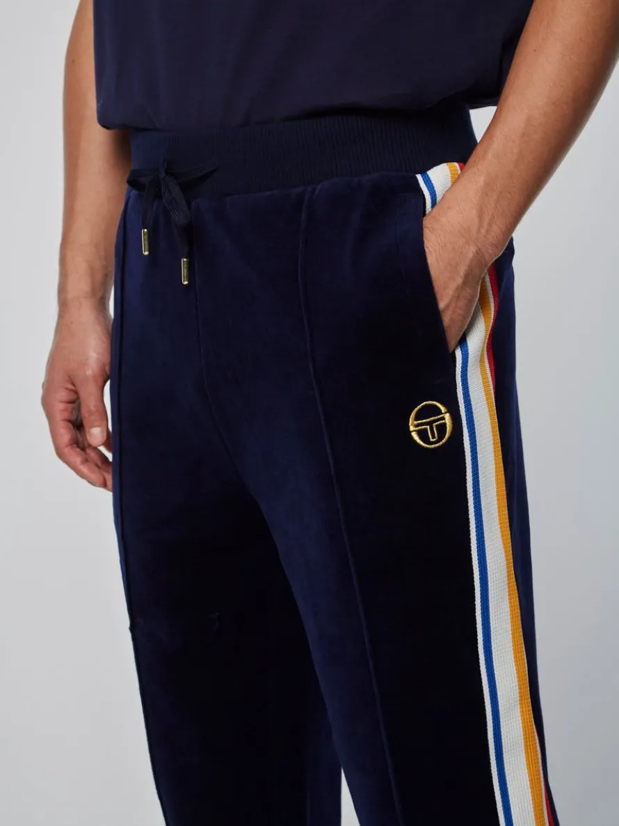 Goran Velour Track Pant Archivio- Maritime Blue