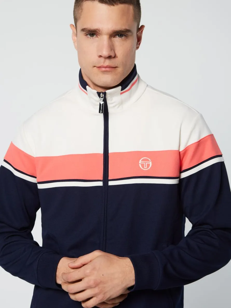 Damarindo Track Jacket Archivio- Gardenia/ Maritime Blue