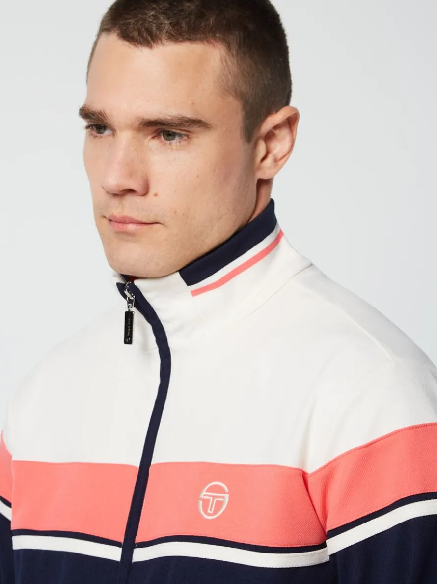 Damarindo Track Jacket Archivio- Gardenia/ Maritime Blue