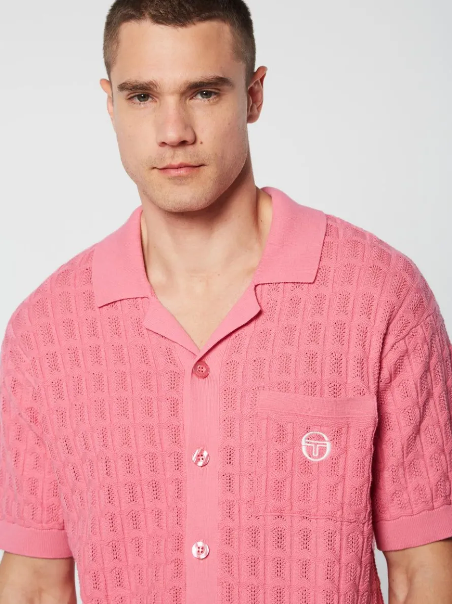 Ulivo Crochet Shirt- Wild Rose