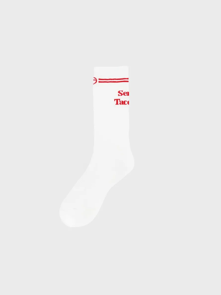 Prep Crew High Socks- White