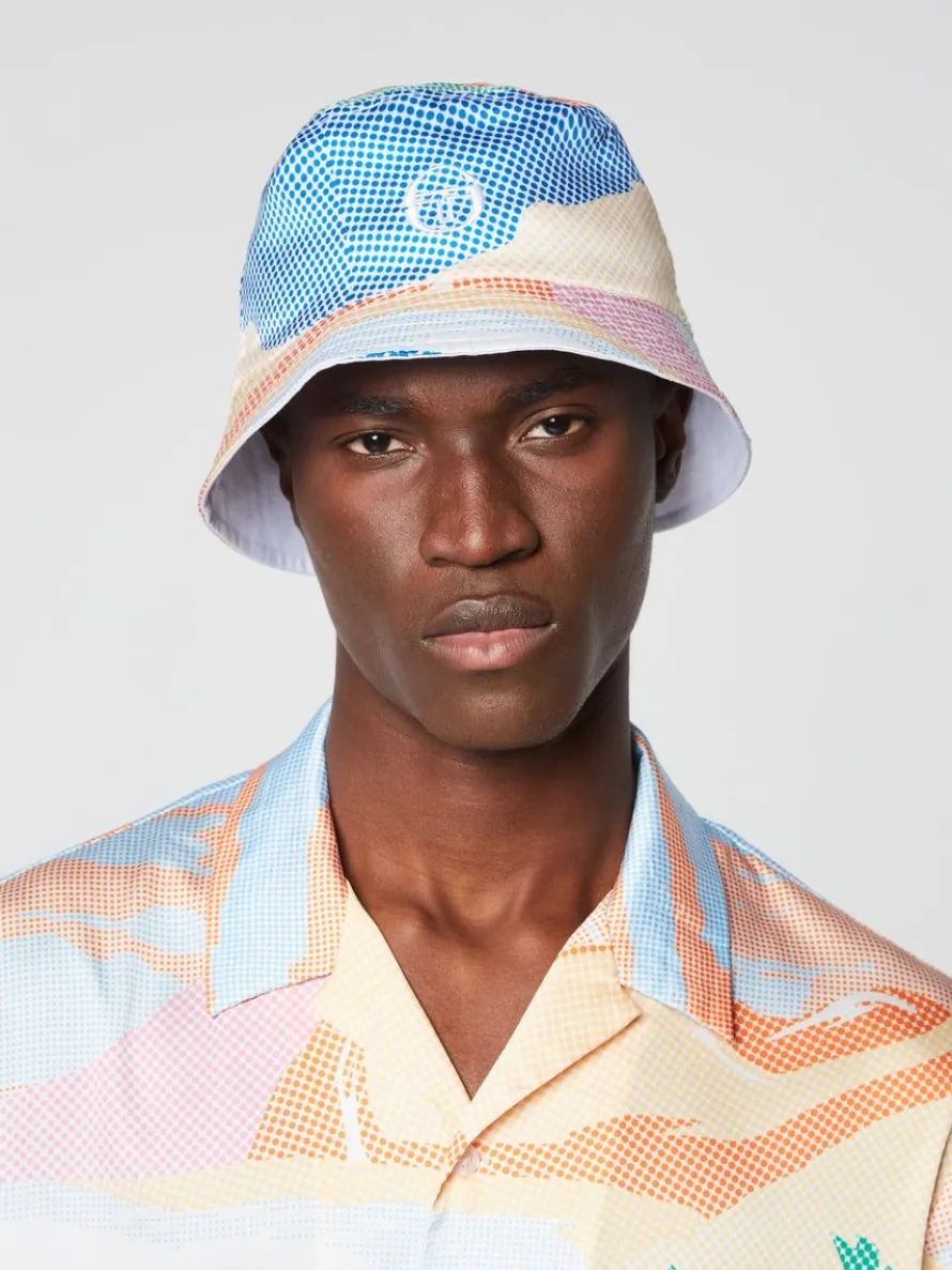 Riviera Reversible Bucket Hat- Deep Mint/ Multi