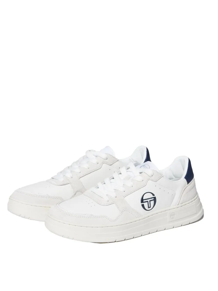 Court Classic Mp Sneaker- White/ Antique White/ Maritime Blue