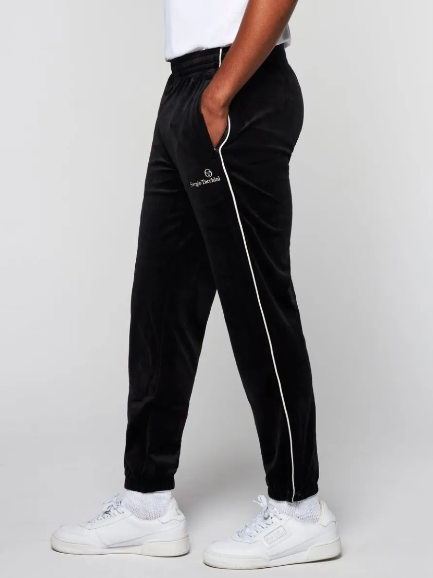 Gallone Velour Track Pant- Black Beauty