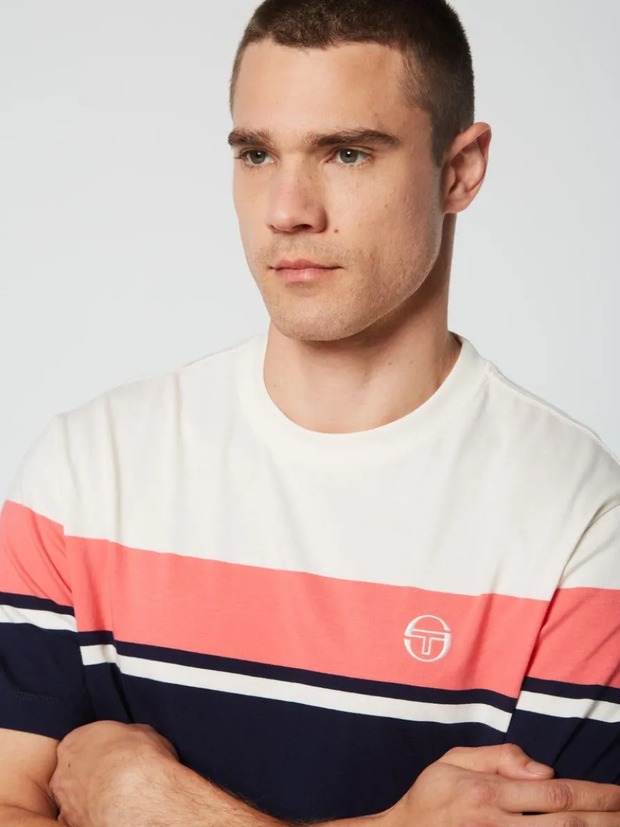 Damarindo T-Shirt Archivio -Gardenia/ Maritime Blue