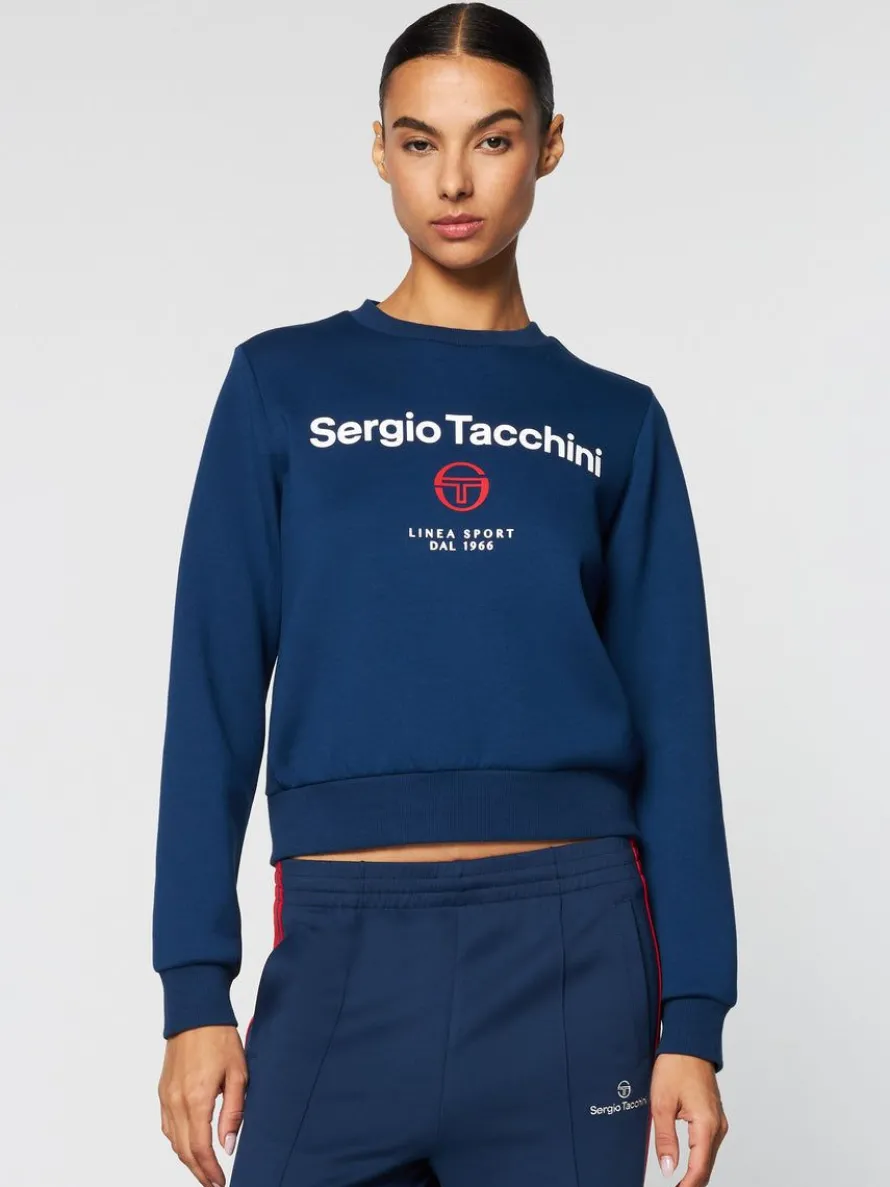 Women'S Linea Sport Crewneck- Maritime Blue