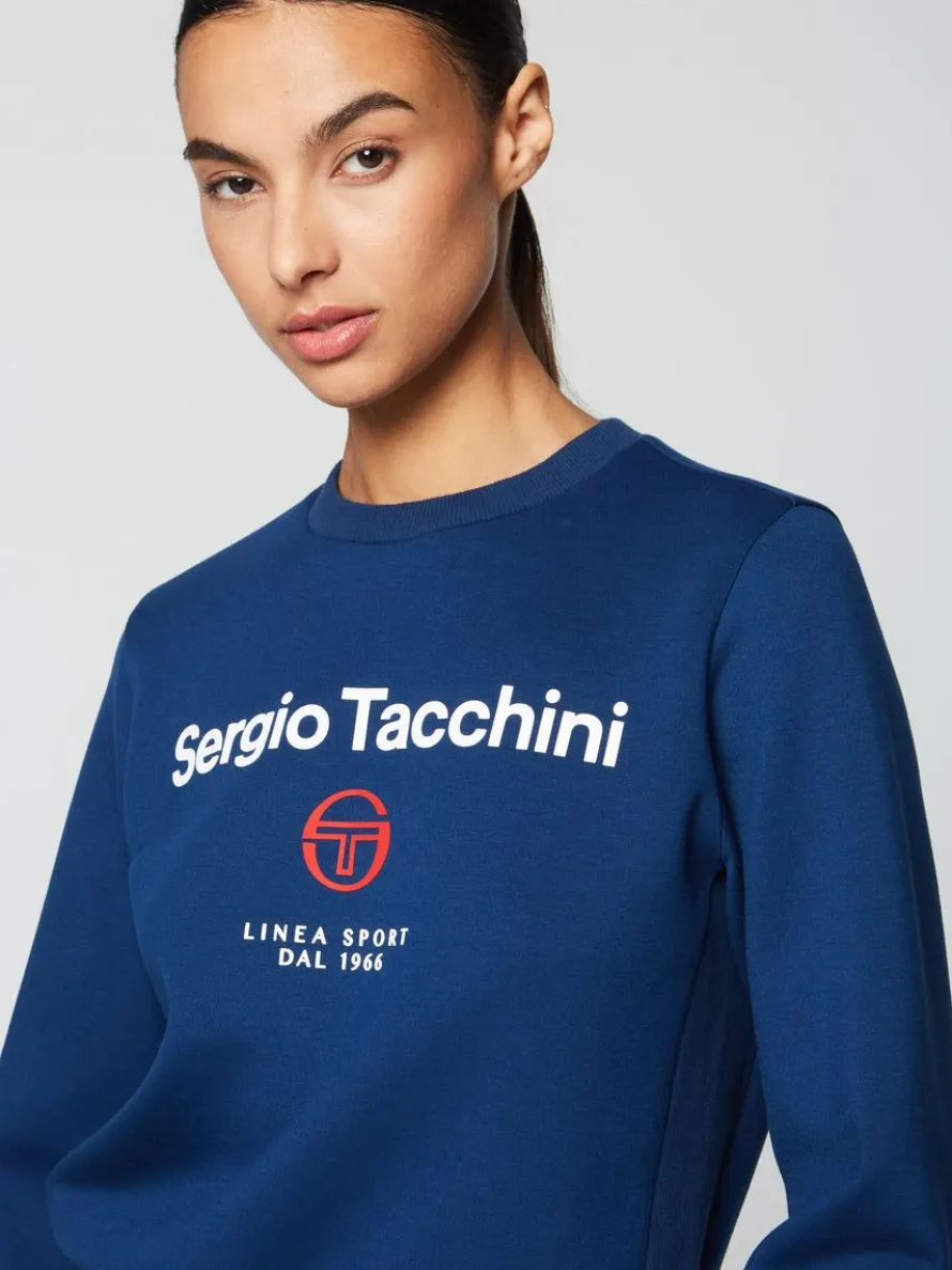 Women'S Linea Sport Crewneck- Maritime Blue