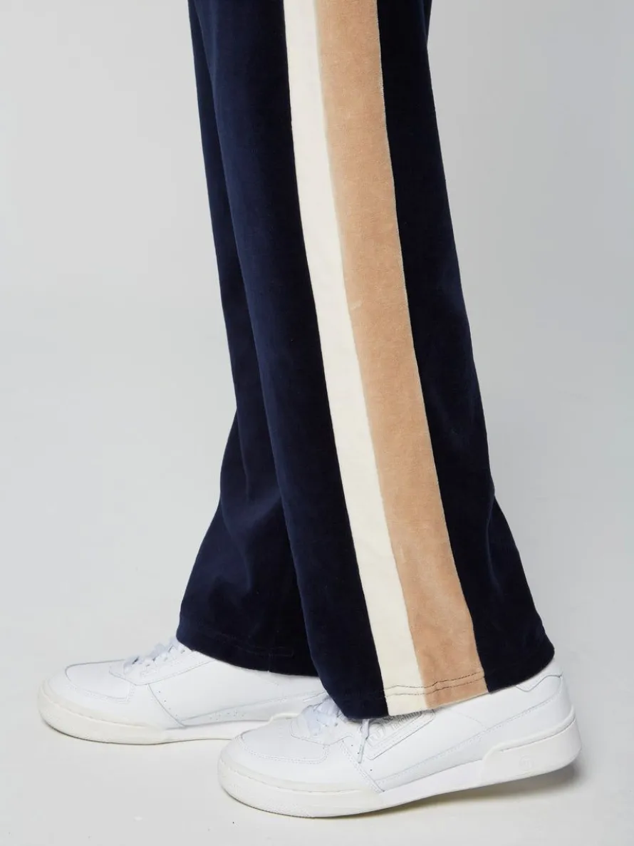 Rosa Velour Track Pant- Maritime Blue