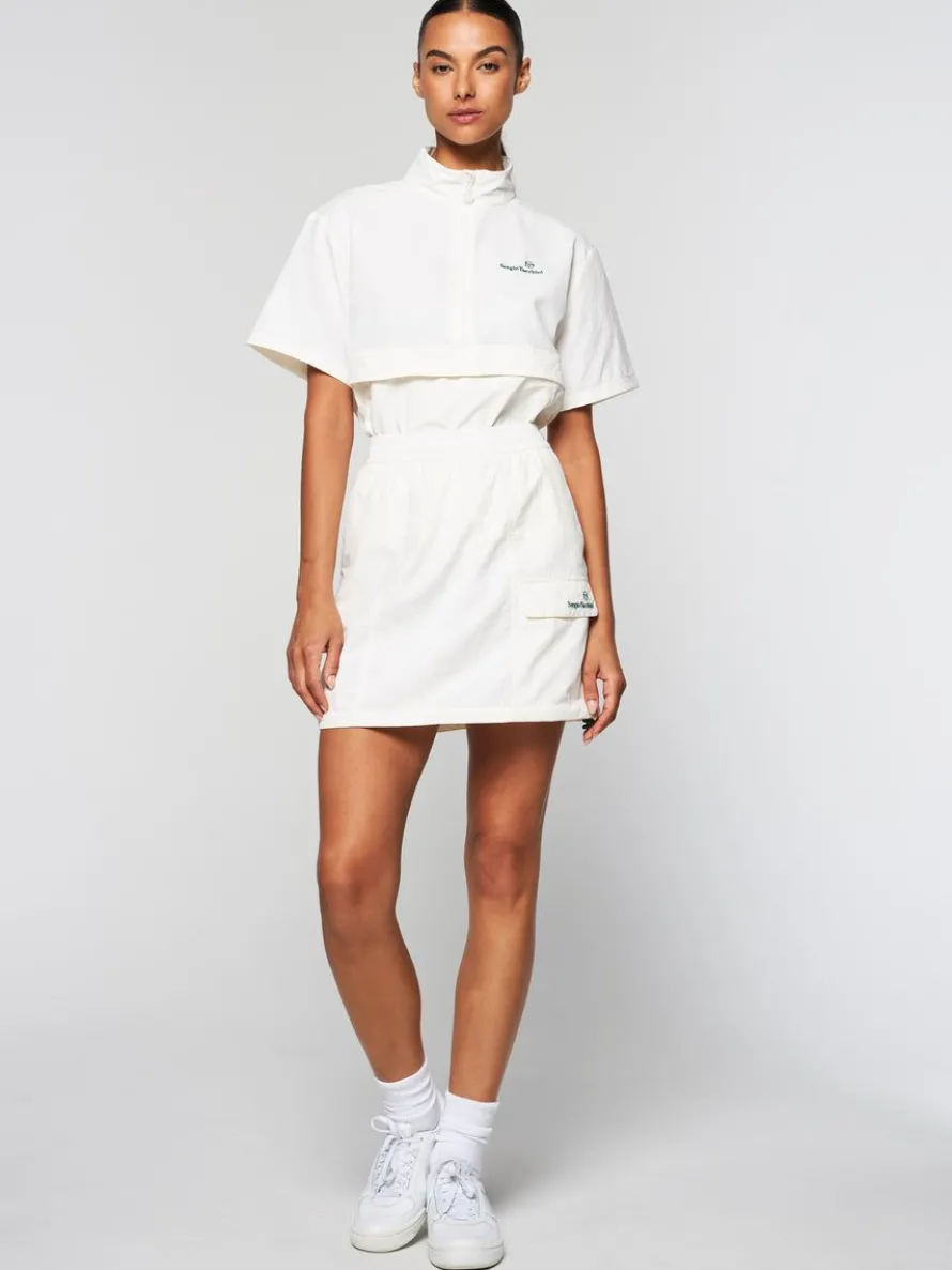 Crew Woven Skirt- Gardenia