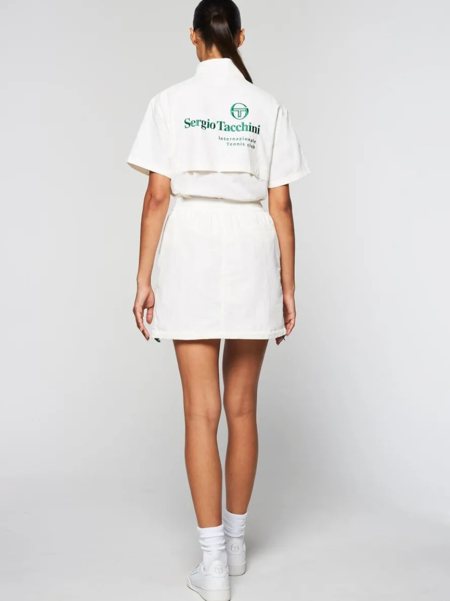 Crew Woven Skirt- Gardenia