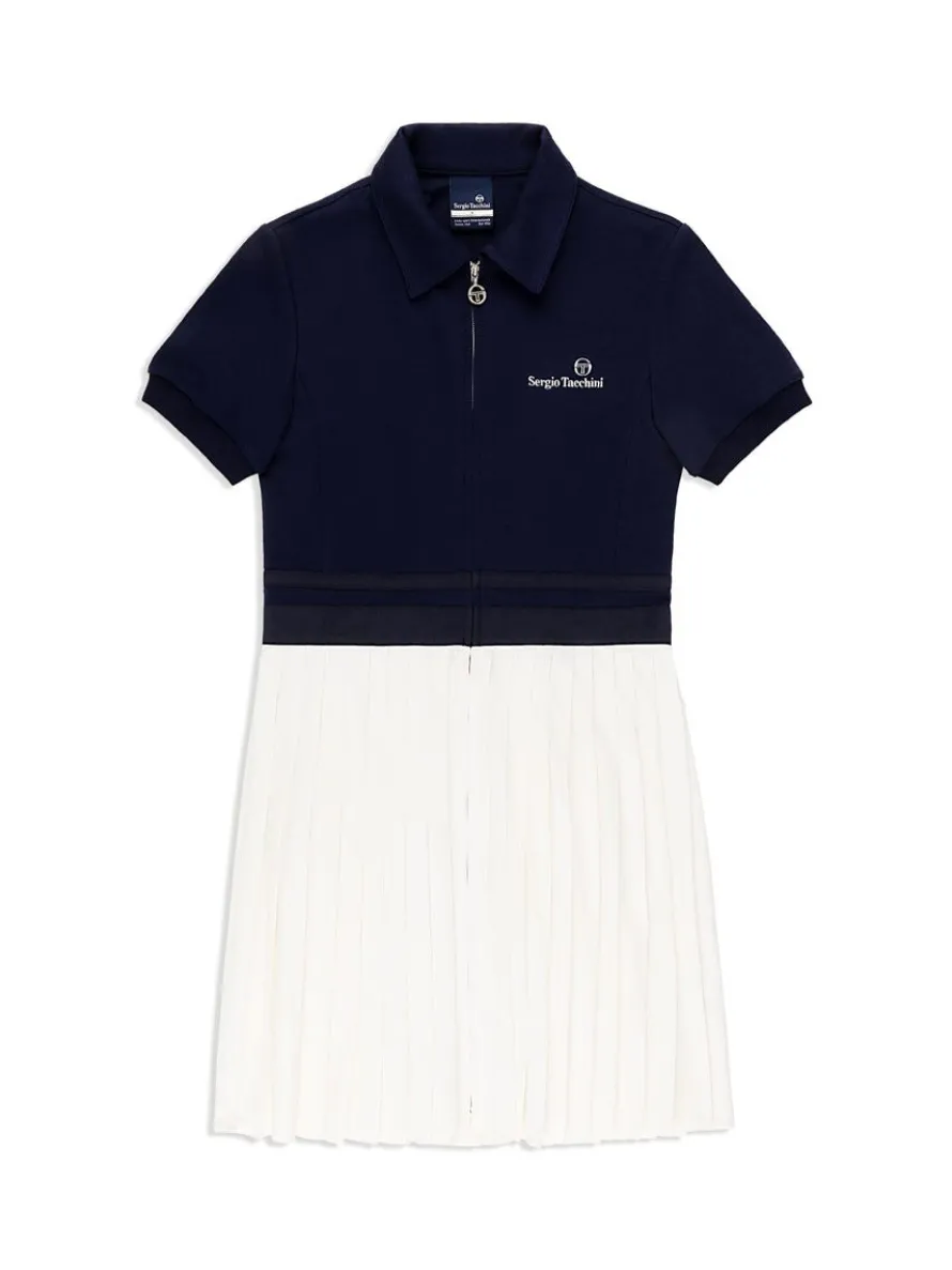 Damarindo Dress- Maritime Blue/ White