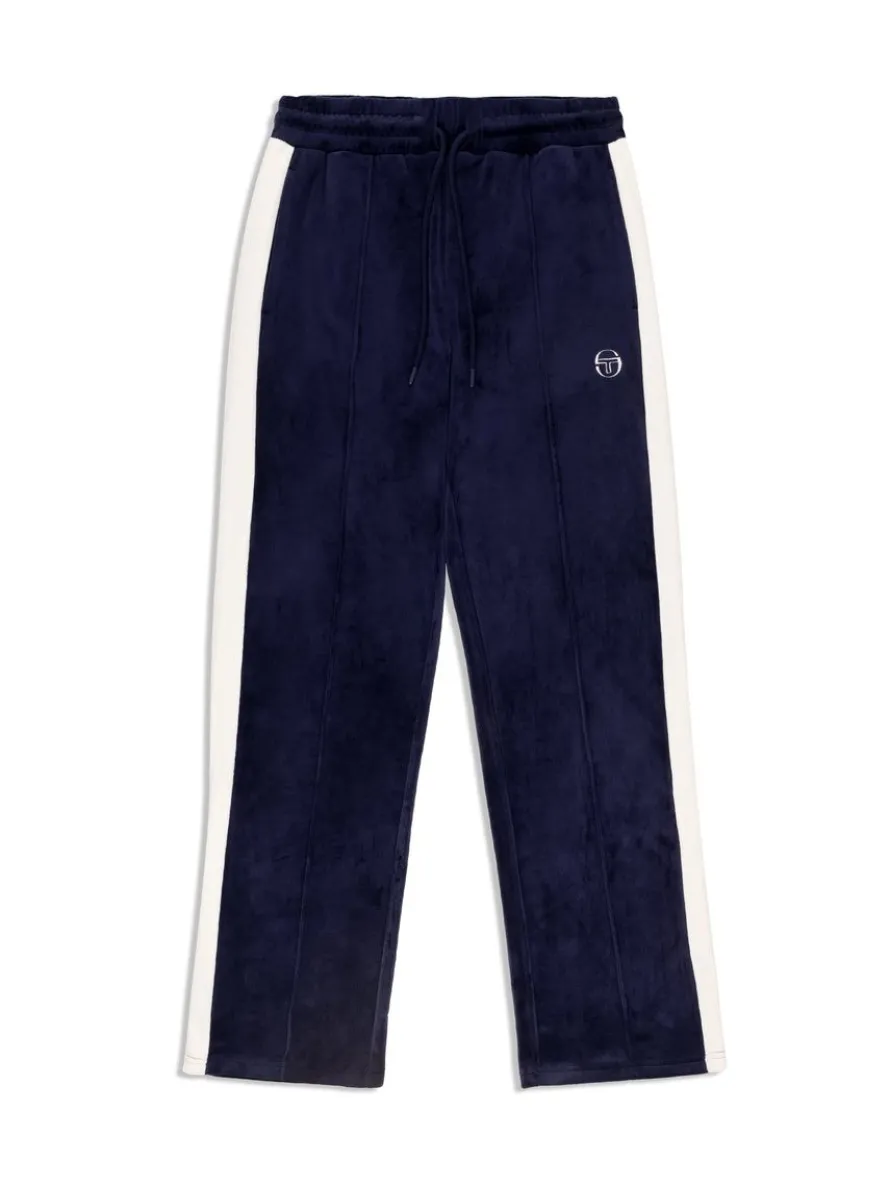 Miss Carlotta Velour Track Pant- Maritime Blue
