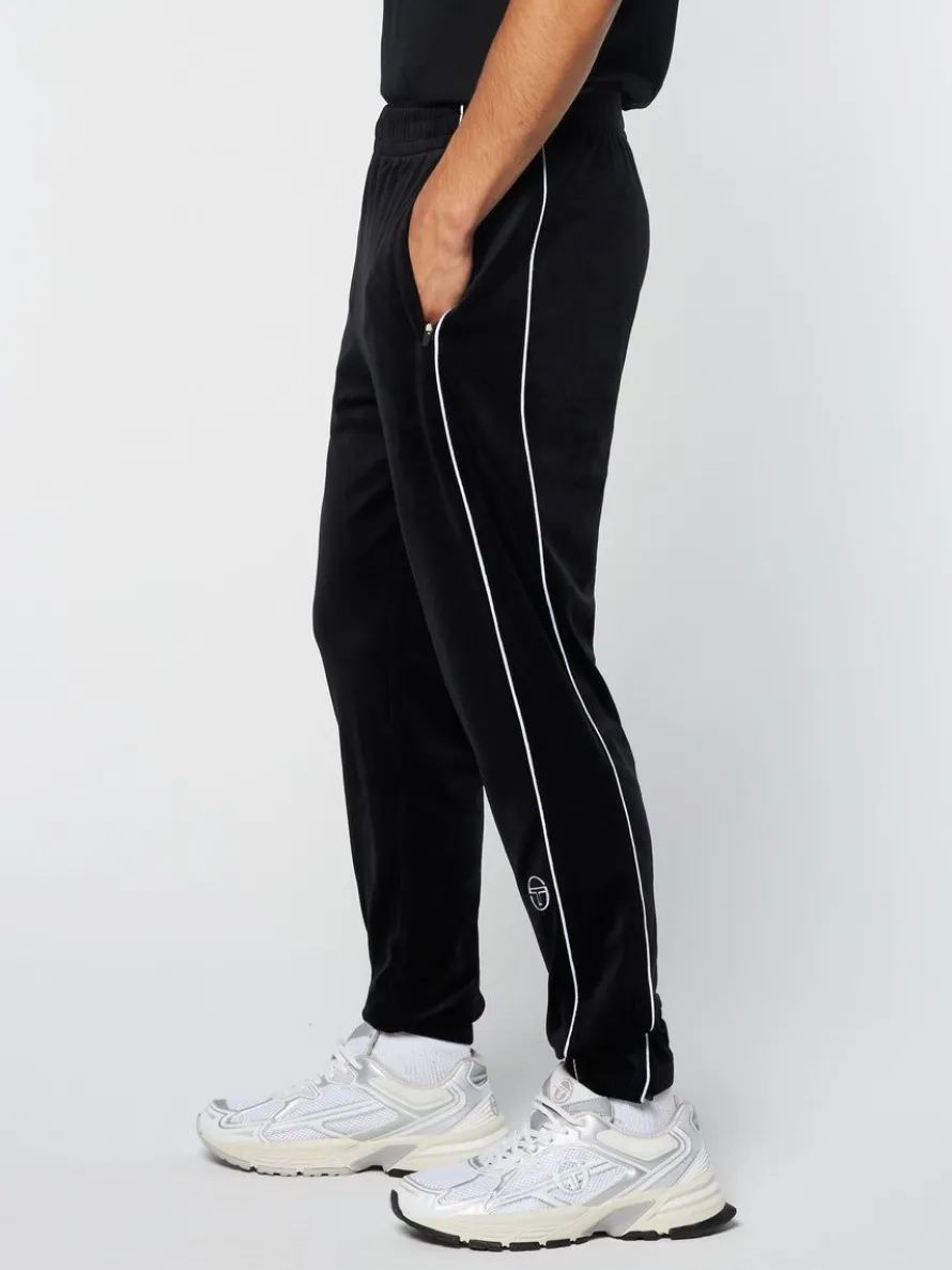 Lioni Velour Track Pant- Black Beauty