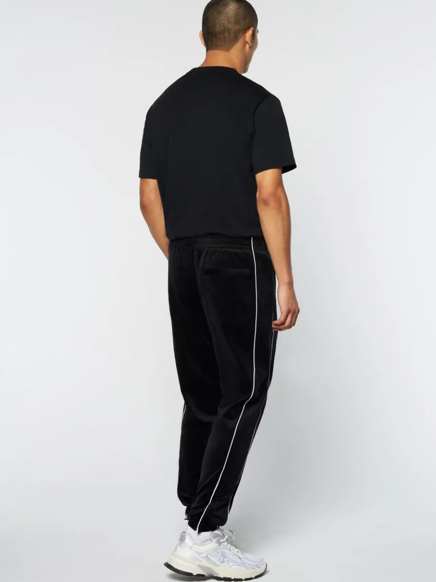 Lioni Velour Track Pant- Black Beauty