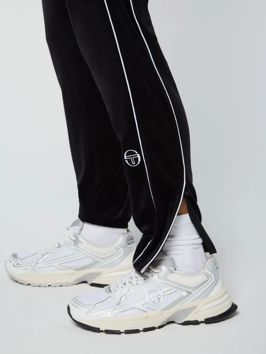 Lioni Velour Track Pant- Black Beauty