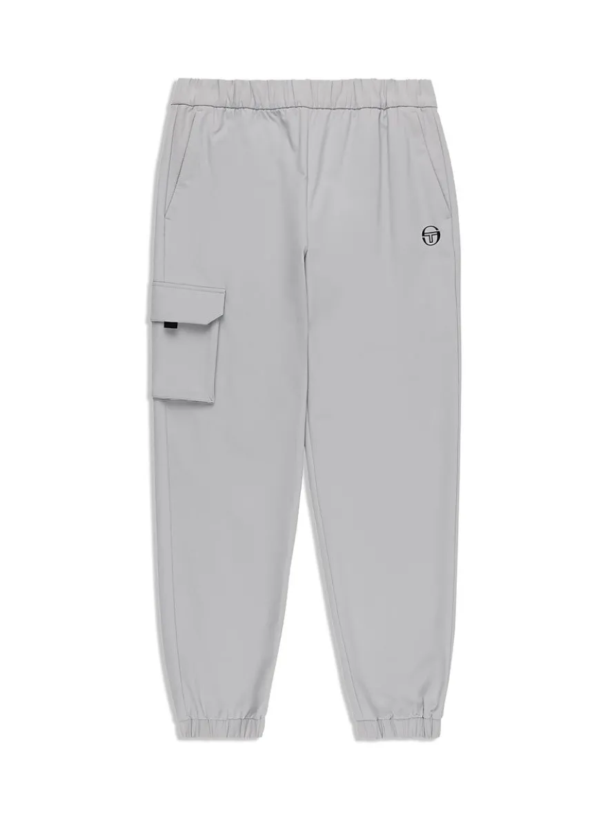 Woven Cargo Jogger Pants- Heather Grey