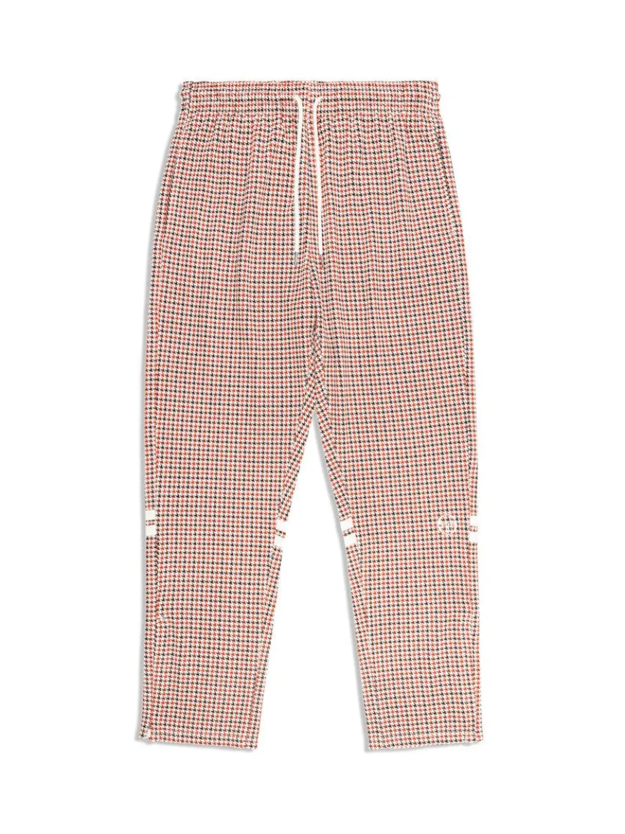 Dallas Houndstooth Track Pant- Poinciana